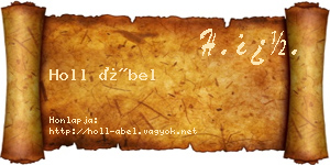 Holl Ábel névjegykártya