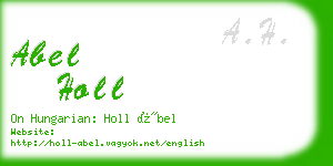 abel holl business card